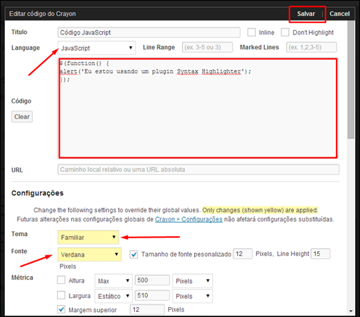 Plugin Syntax Highlighter para o WordPress - Visual Dicas