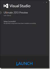Visual Studio 2013 preview installed final