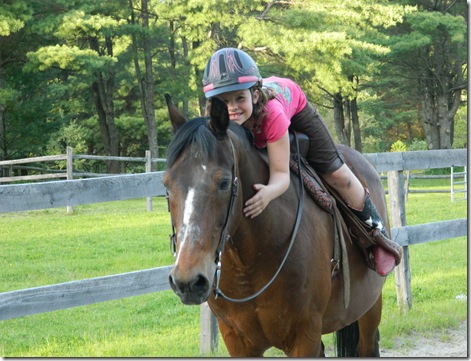 Katy and Taylor riding Lil' Bud 2011 012