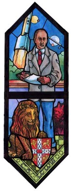 C.S. Lewis Stained Glass Window from St. George's Episcopal Church in Dayton, Ohio
