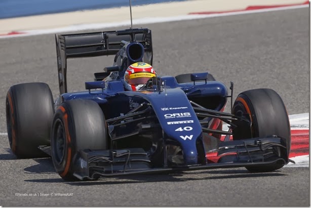 2014 F1 Pre Season Test 2 - Day 4
Bahrain International Circuit, Bahrain.
Saturday 22 February 2014.
Felipe Nasr, Williams FW36 Mercedes.
World Copyright: Andrew Ferraro/Williams F1.
ref: Digital Image _79P3603