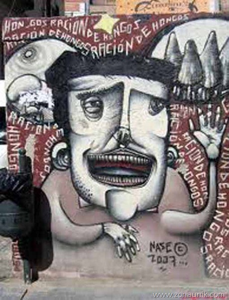 draw graffiti mural art face style