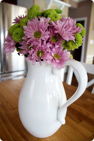 green and purple flowers