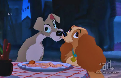 Famous Kisses The Lady and The Tramp