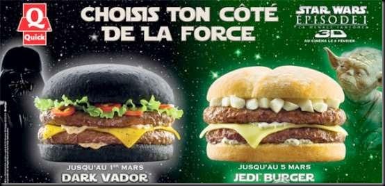 quick burger star wars 3d vader yoda burger Star Wars Hamburger
