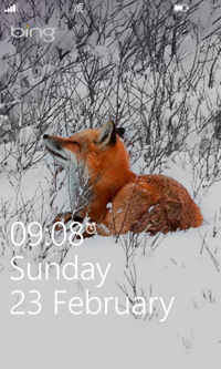Windows Phone 8 Lock Screen
