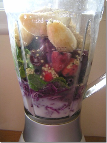 red cabbage smoothie 1