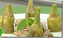 Millefoglie di vitello tonnato e carciofini