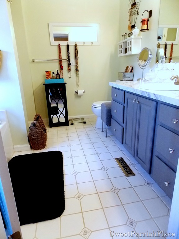 Master Bathroom with painted vanity