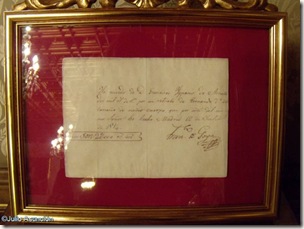 Recibo del pago a Goya por el retrato de Fernando VII - Palacio de Navarra