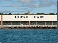 5079 Michigan - Sault Sainte Marie, MI -  St Marys River - Soo Locks Boat Tours - shoreline on Canadian side, the Bushplane Museum