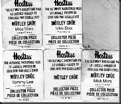 Motley Hostess Chip Stickers, 1987-002