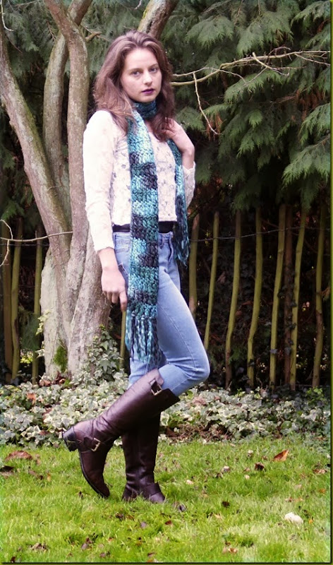 long green scarf long green scarf