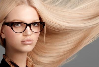Trendy hipster glasses paired with a timeless hairstyle