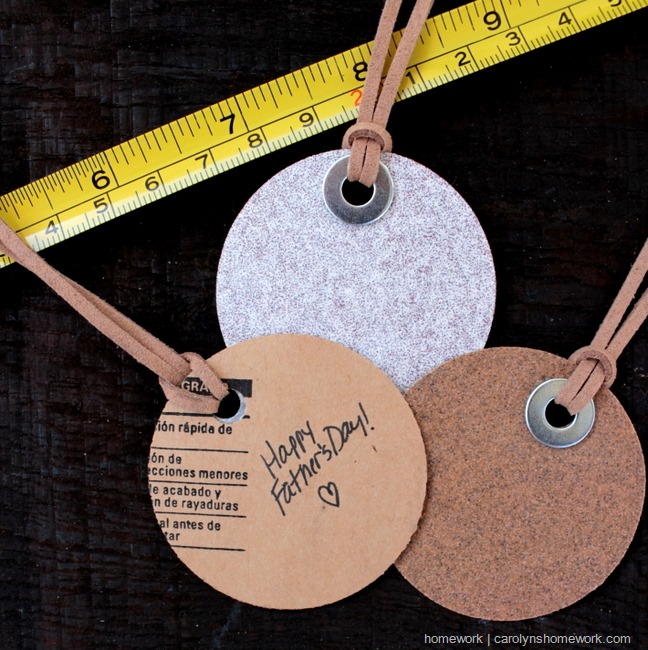 Sandpaper Father's Day Tags created by homework | carolynshomework.com 