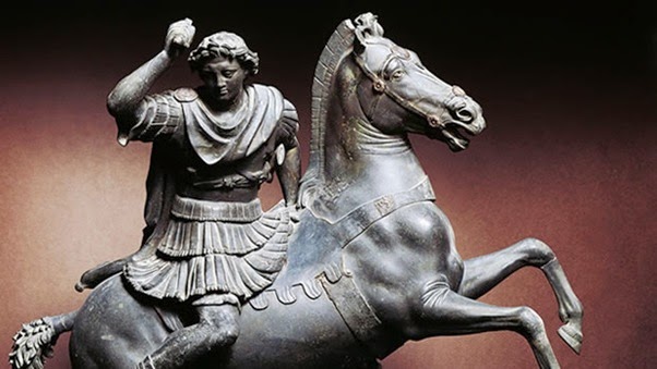 Alexandre e seu cavalo Bucéfalo