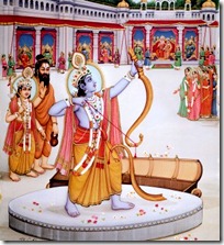 Shri Rama lifting the bow