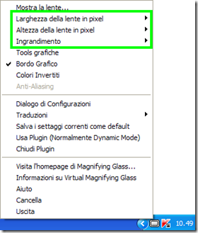 Opzioni Virtual Magnifying Glass Portable
