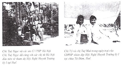 Chị Tuệ Ngọc, Tuệ Mai, chị Tý GĐPT Bắc Việt - Hội Nghị HT kỳ 1 - Từ Đàm 1951