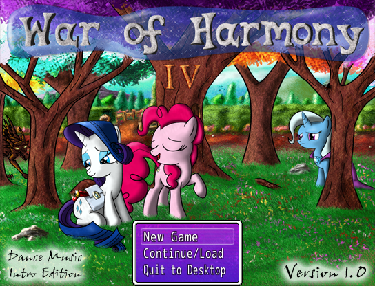 War of Harmony IV title screen.