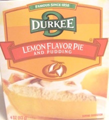 lemon roll Durkee pie filling mix box