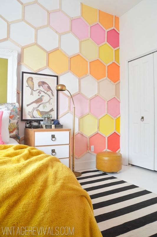 Citrus Rainbow Hexagon Wall @ Vintage Revivals