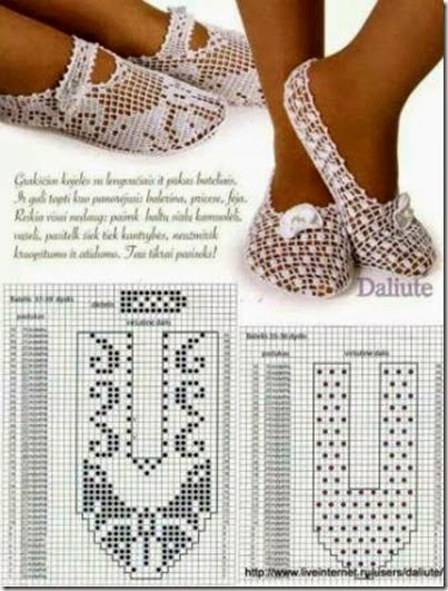 Crochet slippers papuci