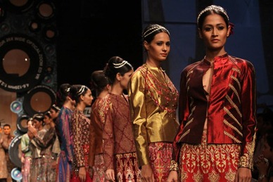 JJ Valaya's collection at Day 1 - LFW Winter Festive 2011