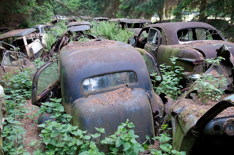 Chatillon Car Graveyard in Belgium