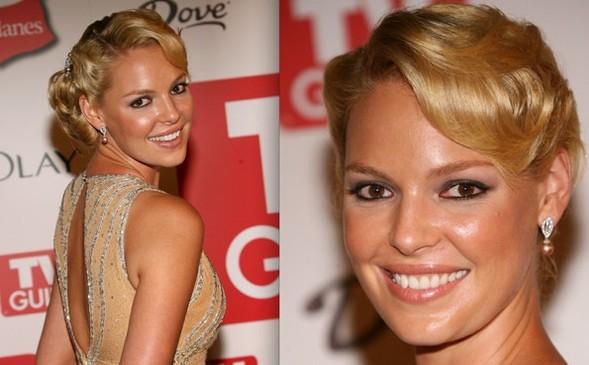 Katherine Heigl ultimate glamour retro updos with loose waves