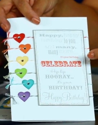 happy birthday card clustered by ctmh