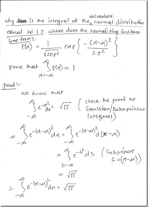 Proofs you probably weren't taught: Why is integral of normal ...