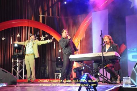 David Argañaraz canta con Lerner, su ídolo.jpg