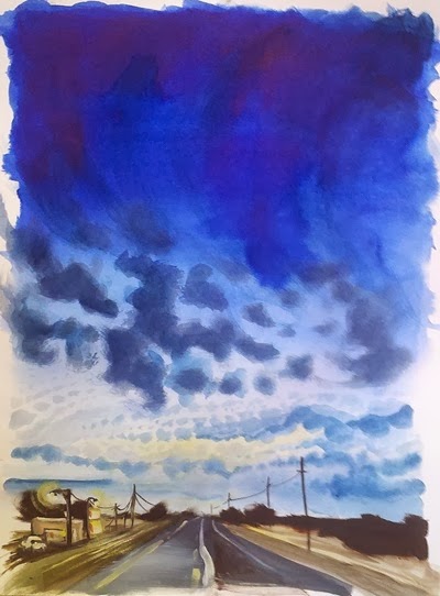 Blue Highway Anji Marth WatercolorandPencil