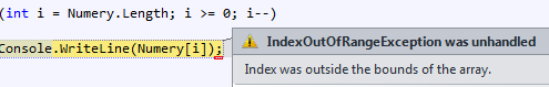 Index w tablicy