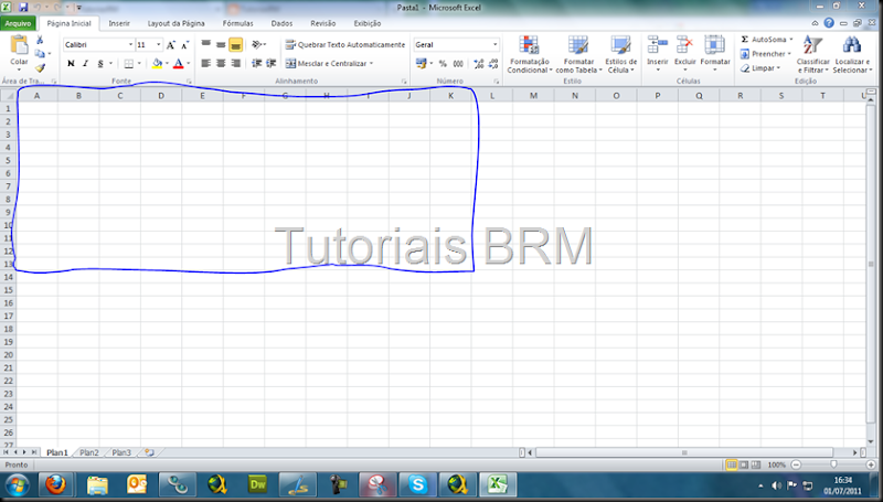 TutoriaisBRM: Como criar planilhas no Excel