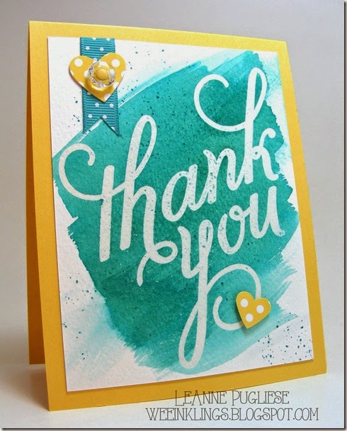 LeAnne Pugliese WeeInklings Another Thank You Watercolor Stampin UP