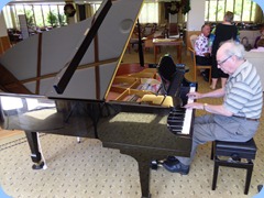 Former Club President, George Watt, entertained us on grand piano.