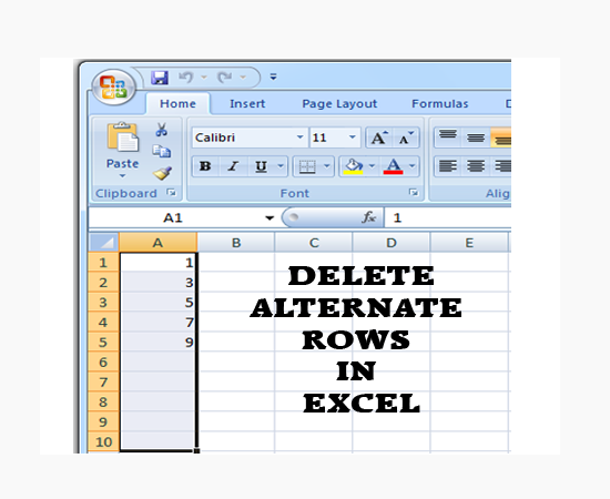 How To Delete Alternate Rows In Excel