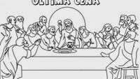 ultima cena jesus colorear (2)