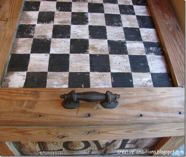 Shipping Crate Table Checkerboard