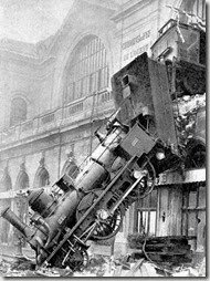 Accident de train à Montparnasse en 1895