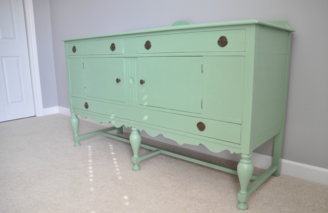 Painted antique buffet