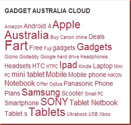 categories widget tags of australia gadget