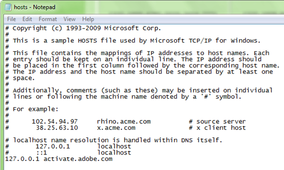 Editing Hosts File