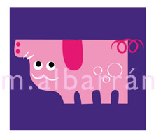cerdito del reves pig upside down