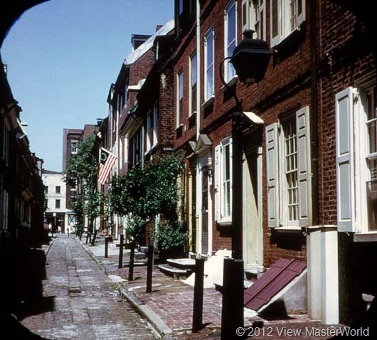 View-Master Philadelphia (A631), Scene 20: Elfreth's Alley