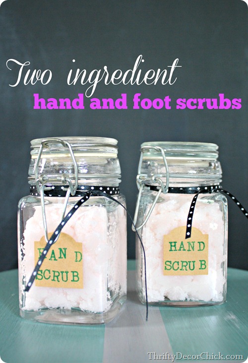 two ingredient hand and foot scrub