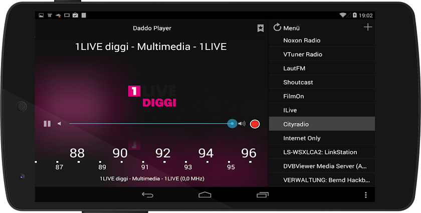 Daddo Player Screen 1