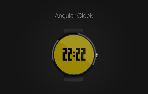 Angular Clock Watch Face